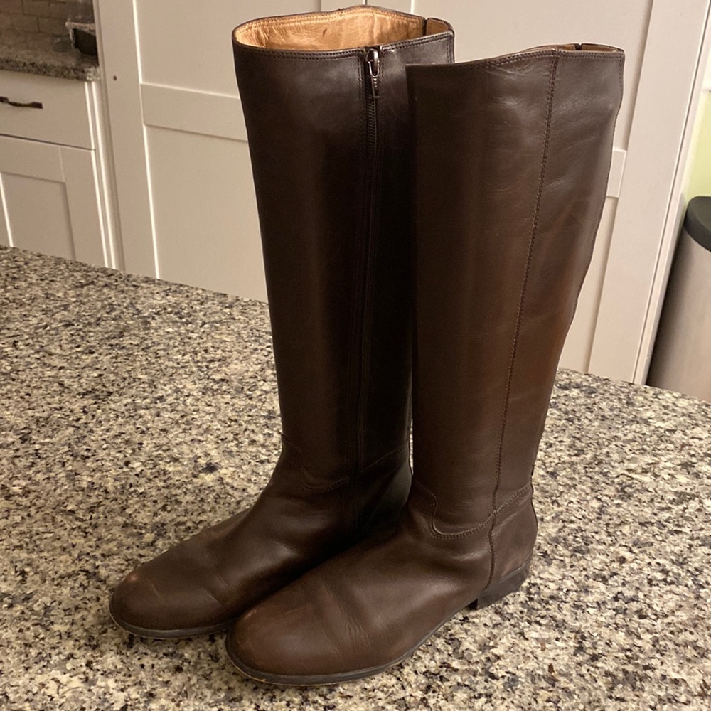 Corso como brown leather riding boots size 6